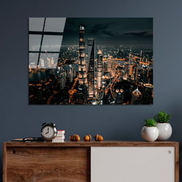 Wallity Pintura Decorativa de Vidrio Templado UV-058 70 x 100 cm Multicolor